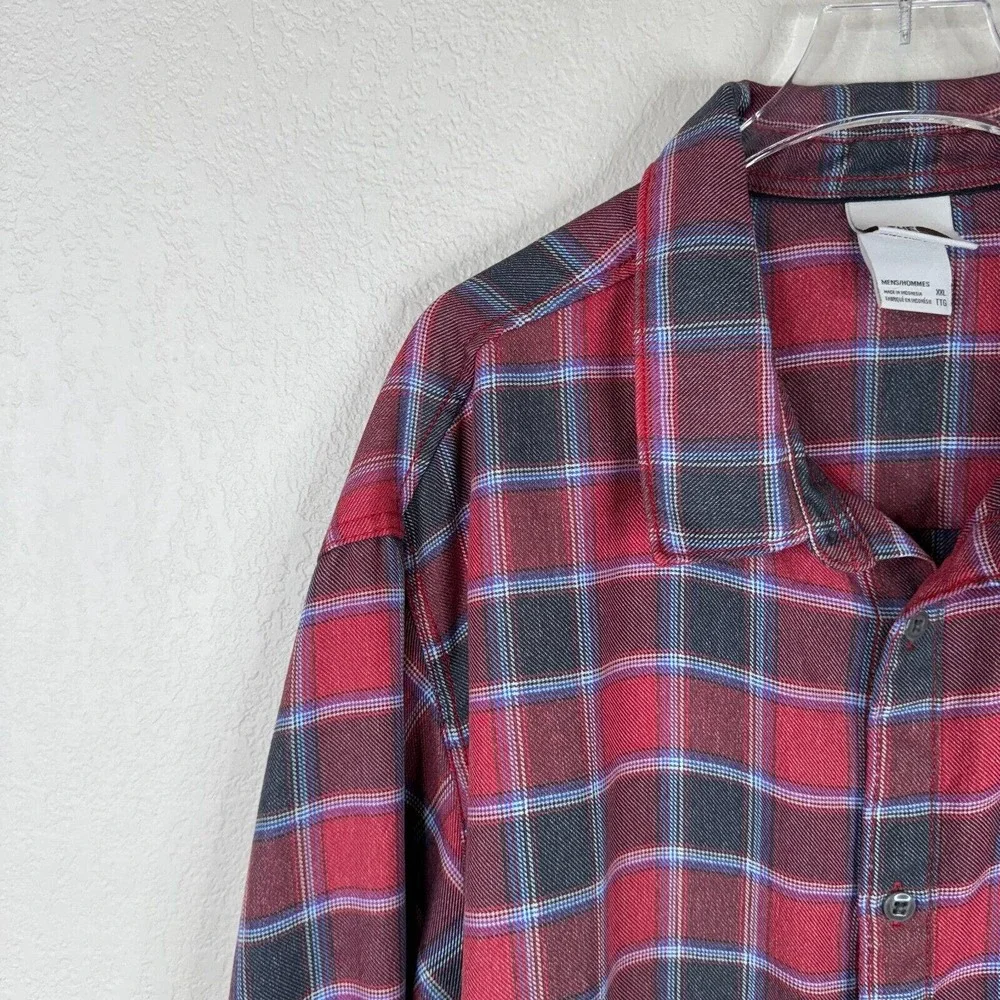 The North Face Men's Plaid Button Up‎ Shirt Long Sleeve Red/Black Size XXL